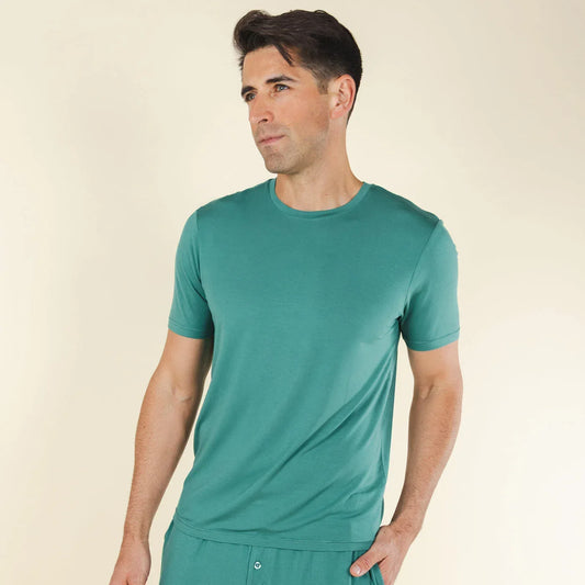 The Curacao | Teal SleepDeep™ Men’s Pajama Shirt - Shinesty - Flyclothing LLC