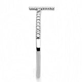 DA161 - High polished (no plating) Stainless Steel Ring with AAA Grade CZ in Clear - Alamode - Flyclothing LLC