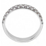 DA231 - High polished (no plating) Stainless Steel Ring with AAA Grade CZ in Multi Color - Alamode - Flyclothing LLC