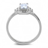 DA246 - High polished (no plating) Stainless Steel Ring with AAA Grade CZ in Light Amethyst - Alamode - Flyclothing LLC