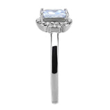 DA246 - High polished (no plating) Stainless Steel Ring with AAA Grade CZ in Light Amethyst - Alamode - Flyclothing LLC