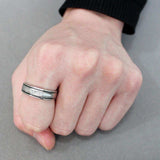 DA254 - High polished (no plating) Stainless Steel Ring with AAA Grade CZ in Clear - Alamode - Flyclothing LLC