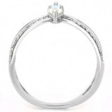 DA271 - High polished (no plating) Stainless Steel Ring with AAA Grade CZ in Multi Color - Alamode - Flyclothing LLC