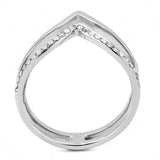 DA308 - No Plating Stainless Steel Ring with AAA Grade CZ in Clear - Alamode - Flyclothing LLC