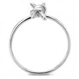 DA313 - No Plating Stainless Steel Ring with AAA Grade CZ in Clear - Alamode - Flyclothing LLC