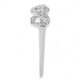 DA315 - No Plating Stainless Steel Ring with AAA Grade CZ in Clear - Alamode - Flyclothing LLC