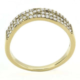 DA321 - IP Gold(Ion Plating) Stainless Steel Ring with AAA Grade CZ in Clear - Alamode - Flyclothing LLC