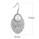 DA330 - No Plating Stainless Steel Earrings with Synthetic Pearl in White - Alamode - Flyclothing LLC