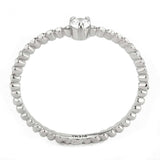 DA343 - No Plating Stainless Steel Ring with AAA Grade CZ in Clear - Alamode - Flyclothing LLC