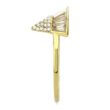 DA359 - IP Gold(Ion Plating) Stainless Steel Ring with AAA Grade CZ in Clear - Alamode - Flyclothing LLC