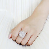 DA364 - High polished (no plating) Stainless Steel Ring with AAA Grade CZ in Clear - Alamode - Flyclothing LLC