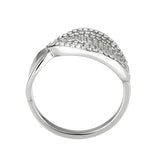 DA388 - High polished (no plating) Stainless Steel Ring with AAA Grade CZ in Clear - Alamode - Flyclothing LLC