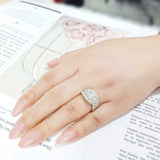 DA388 - High polished (no plating) Stainless Steel Ring with AAA Grade CZ in Clear - Alamode - Flyclothing LLC