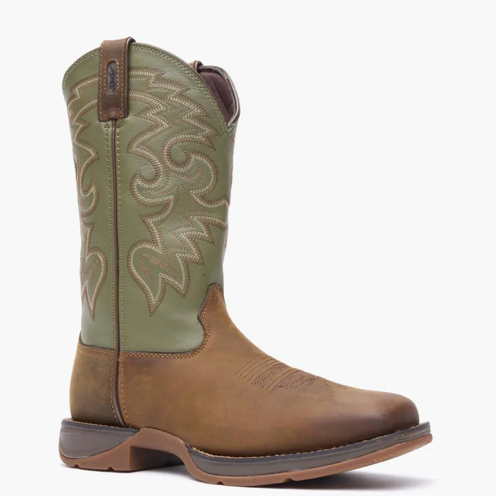 Rebel by Durango® Coffee & Cactus Pull On Western Boot - Durango - Flyclothing LLC