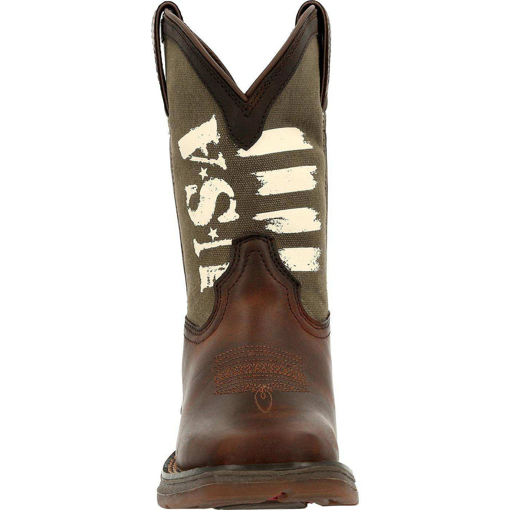 Lil' Rebel™ by Durango Big Kids' Army Western Boot - Durango - Flyclothing LLC