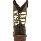 Lil' Rebel™ by Durango Big Kids' Army Western Boot - Durango - Flyclothing LLC