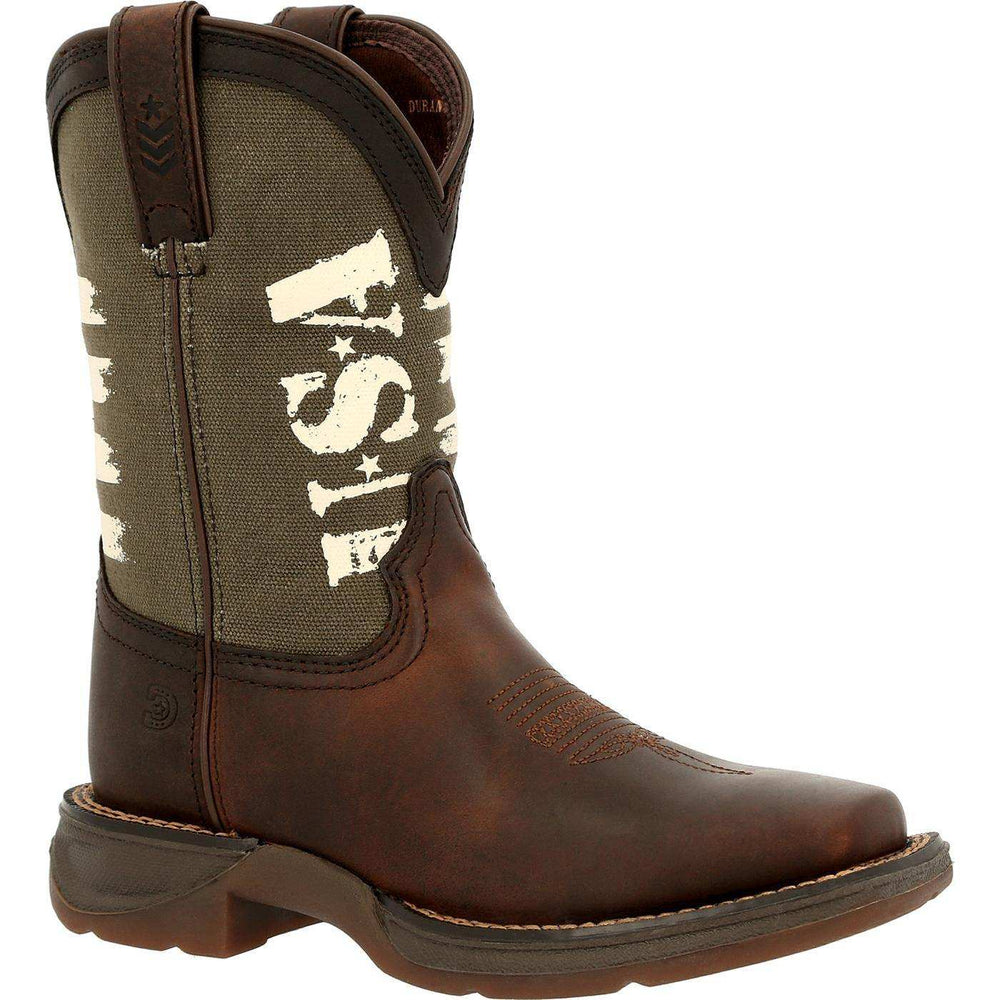 Lil' Rebel™ by Durango Big Kids' Army Western Boot - Durango - Flyclothing LLC