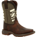 Lil' Rebel™ by Durango Big Kids' Army Western Boot - Durango - Flyclothing LLC