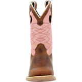 Durango Lil' Rebel Pro™ Little Kids’ Dark Chestnut Bubble Gum Western Boot - Durango - Flyclothing LLC