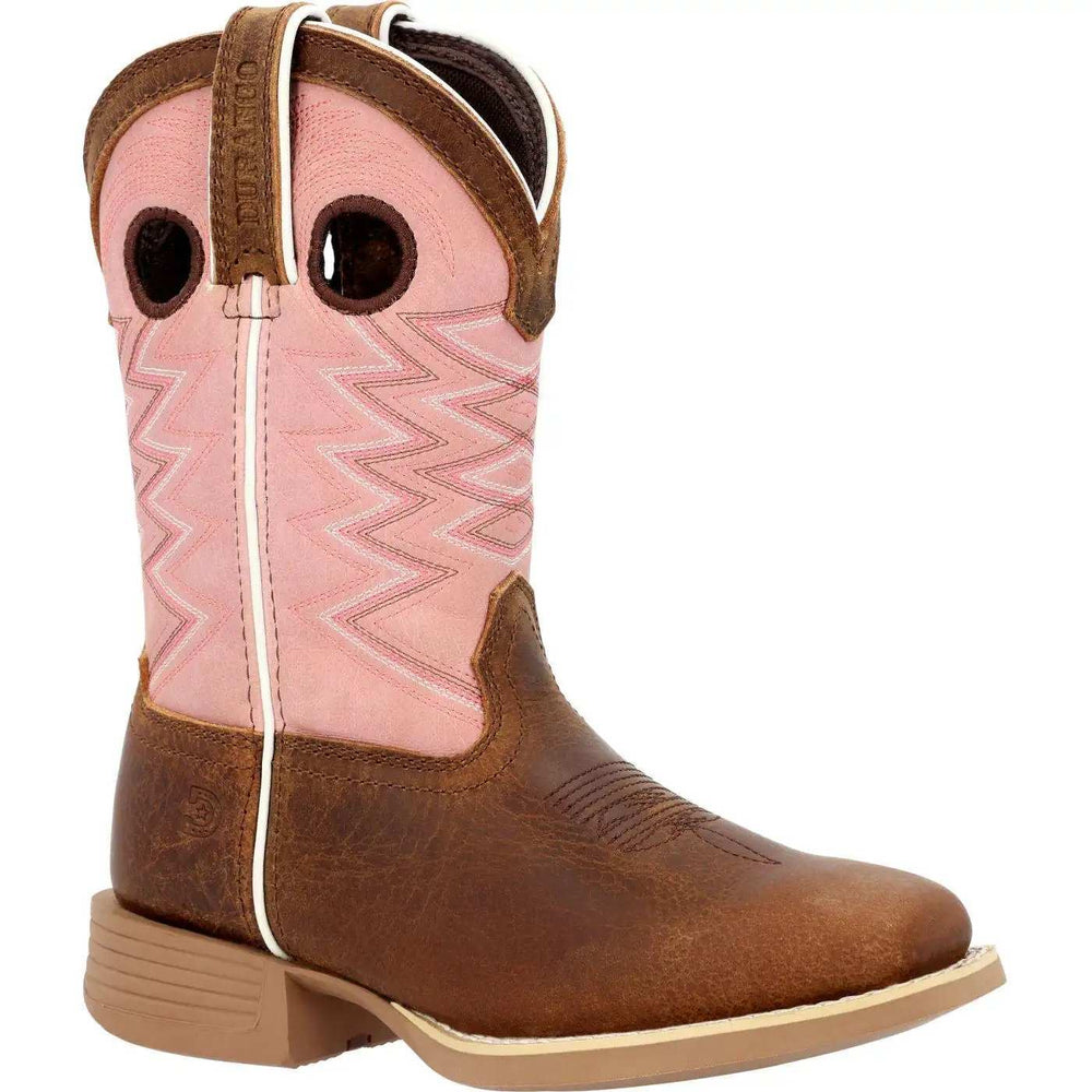 Lil’ Rebel™ by Durango Big Kids’ Dark Chestnut Bubblegum Western Boot - Durango - Flyclothing LLC