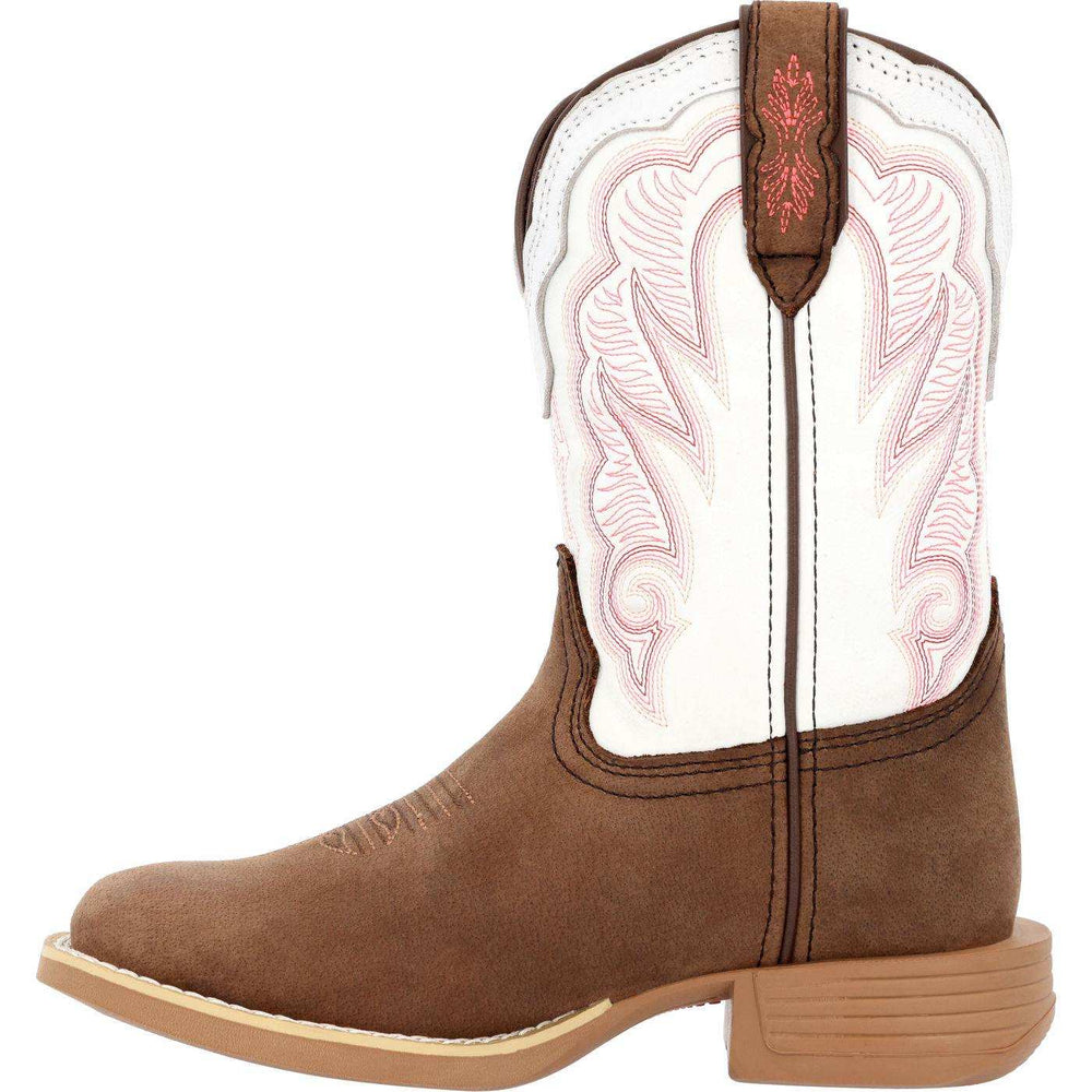 Durango Lil' Rebel Pro™ Little Kid's Trail Brown and White Western Boot - Durango - Flyclothing LLC