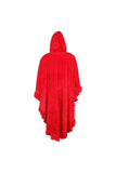 Daisy Corsets Red Velvet Hooded Ruffle Cape - Daisy Corsets - Flyclothing LLC