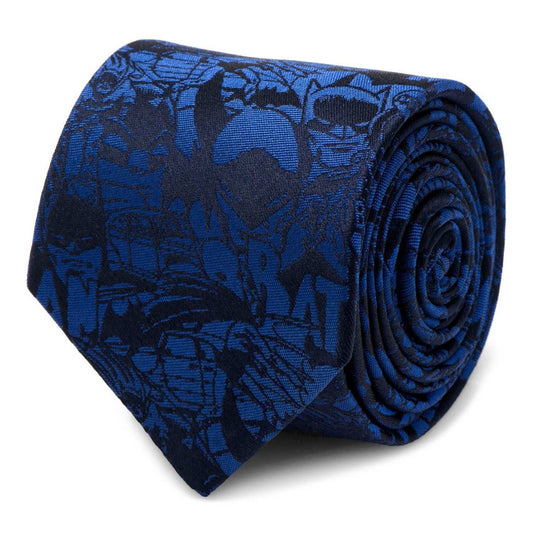 DC Batman Comic Blue Tie - Cufflinks.com - Flyclothing LLC