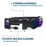 Plastic Clip Collar - Laser Eye Cats in Space - Buckle-Down - Flyclothing LLC