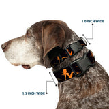Plastic Clip Collar - Mud Flap Girl Repeat Black/Orange Fade - Buckle-Down - Flyclothing LLC