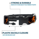 Plastic Clip Collar - Mud Flap Girl Repeat Black/Orange Fade - Buckle-Down - Flyclothing LLC