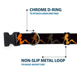 Plastic Clip Collar - Mud Flap Girl Repeat Black/Orange Fade - Buckle-Down - Flyclothing LLC