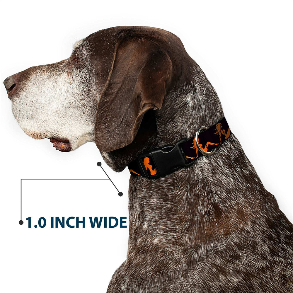 Plastic Clip Collar - Mud Flap Girl Repeat Black/Orange Fade - Buckle-Down - Flyclothing LLC