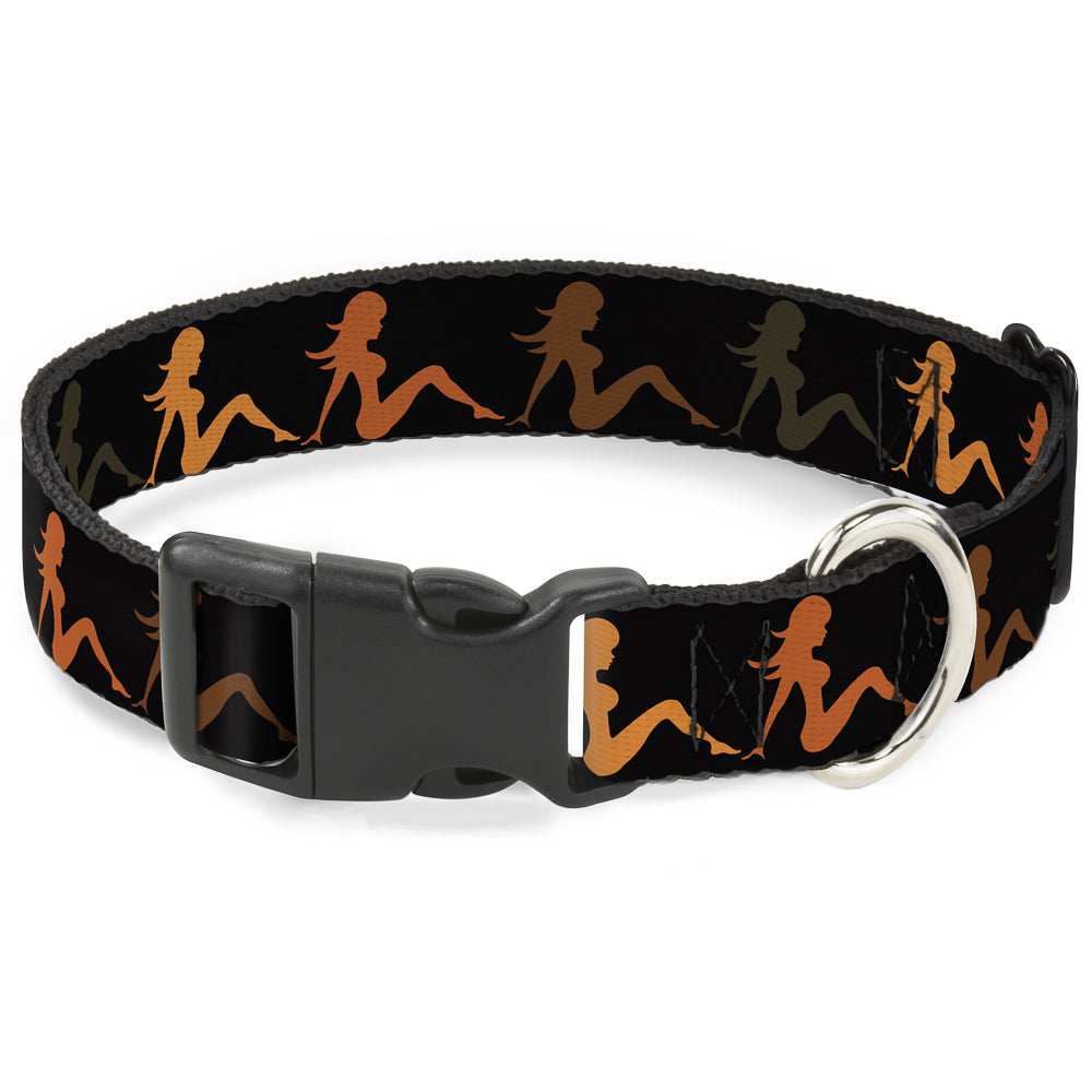 Plastic Clip Collar - Mud Flap Girl Repeat Black/Orange Fade - Buckle-Down - Flyclothing LLC