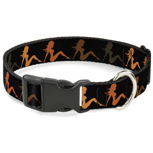 Plastic Clip Collar - Mud Flap Girl Repeat Black/Orange Fade - Buckle-Down - Flyclothing LLC