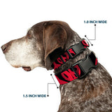 Plastic Clip Collar - Peace Dots Black/Fuchsia - Buckle-Down - Flyclothing LLC