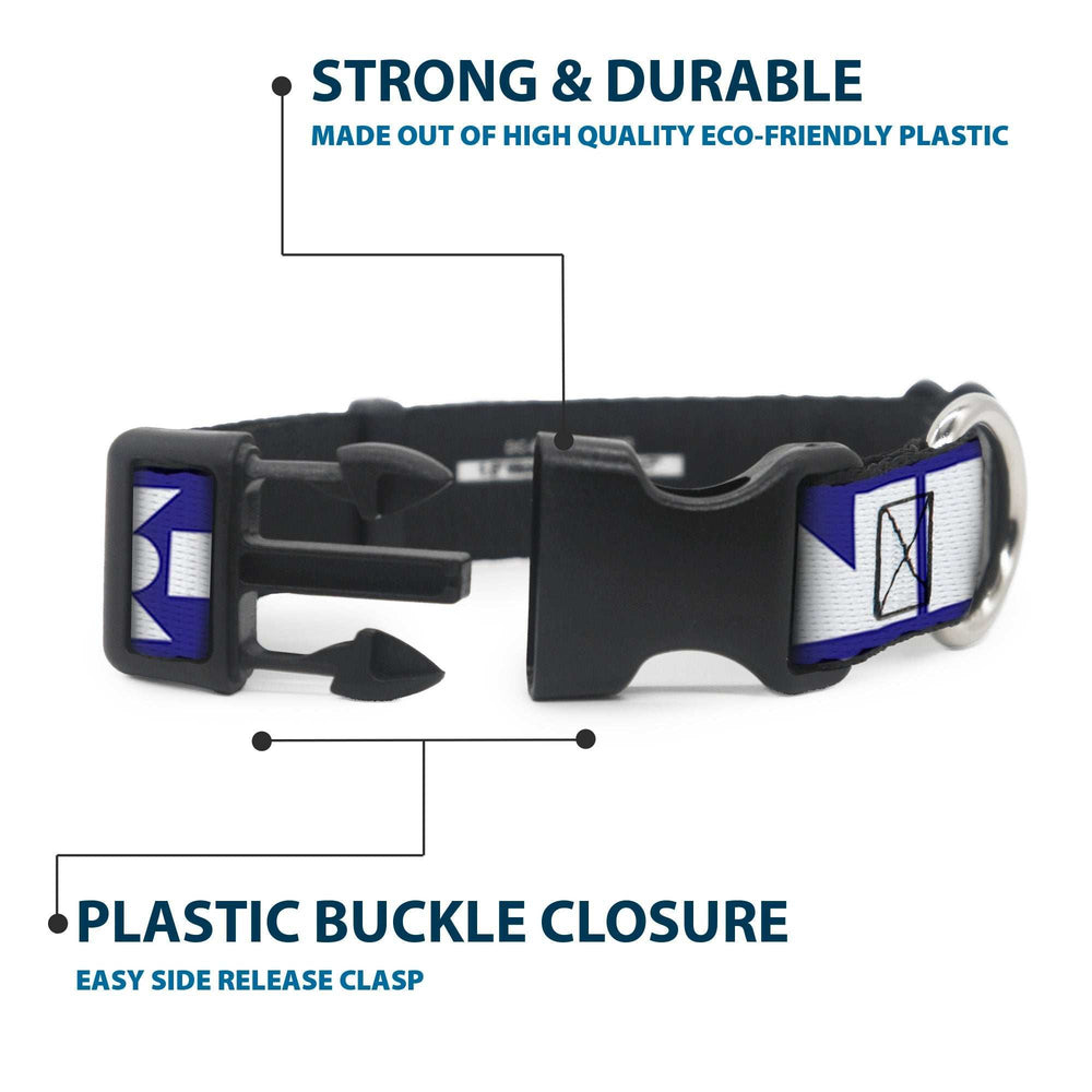 Plastic Clip Collar - BUCKLE-DOWN Shapes Blue/White - Buckle-Down - Flyclothing LLC