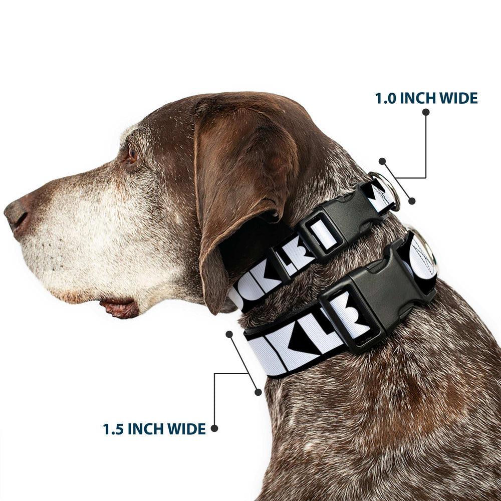 Plastic Clip Collar - BUCKLE-DOWN Shapes Black/White - Buckle-Down - Flyclothing LLC