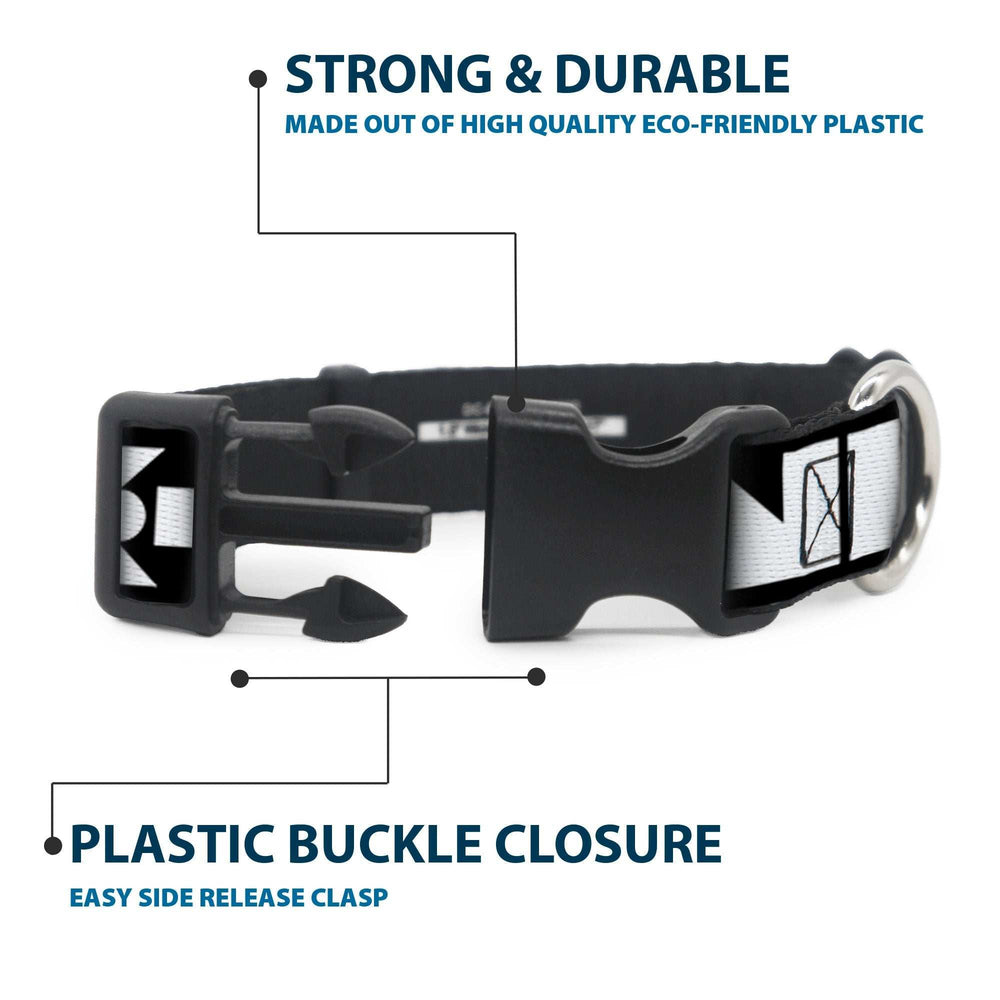 Plastic Clip Collar - BUCKLE-DOWN Shapes Black/White - Buckle-Down - Flyclothing LLC