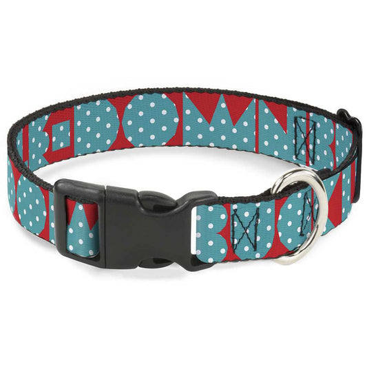 Plastic Clip Collar - BUCKLE-DOWN Shapes Red/Dot Turquoise/White - Buckle-Down - Flyclothing LLC