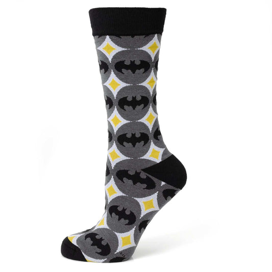 DC Batman Circle Gray Black Men's Socks - Cufflinks.com - Flyclothing LLC