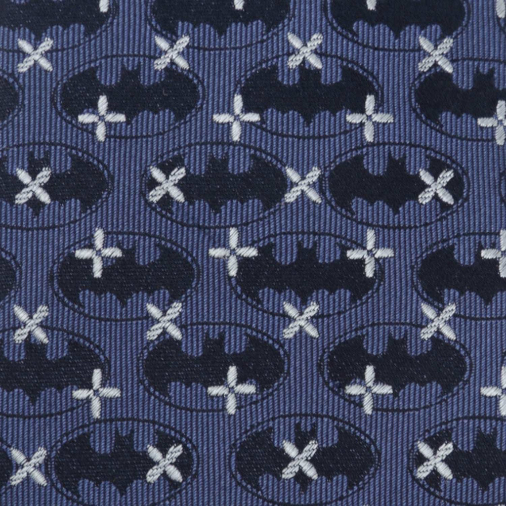 DC Batman Cross Blue Silk Men's Tie - Cufflinks.com - Flyclothing LLC