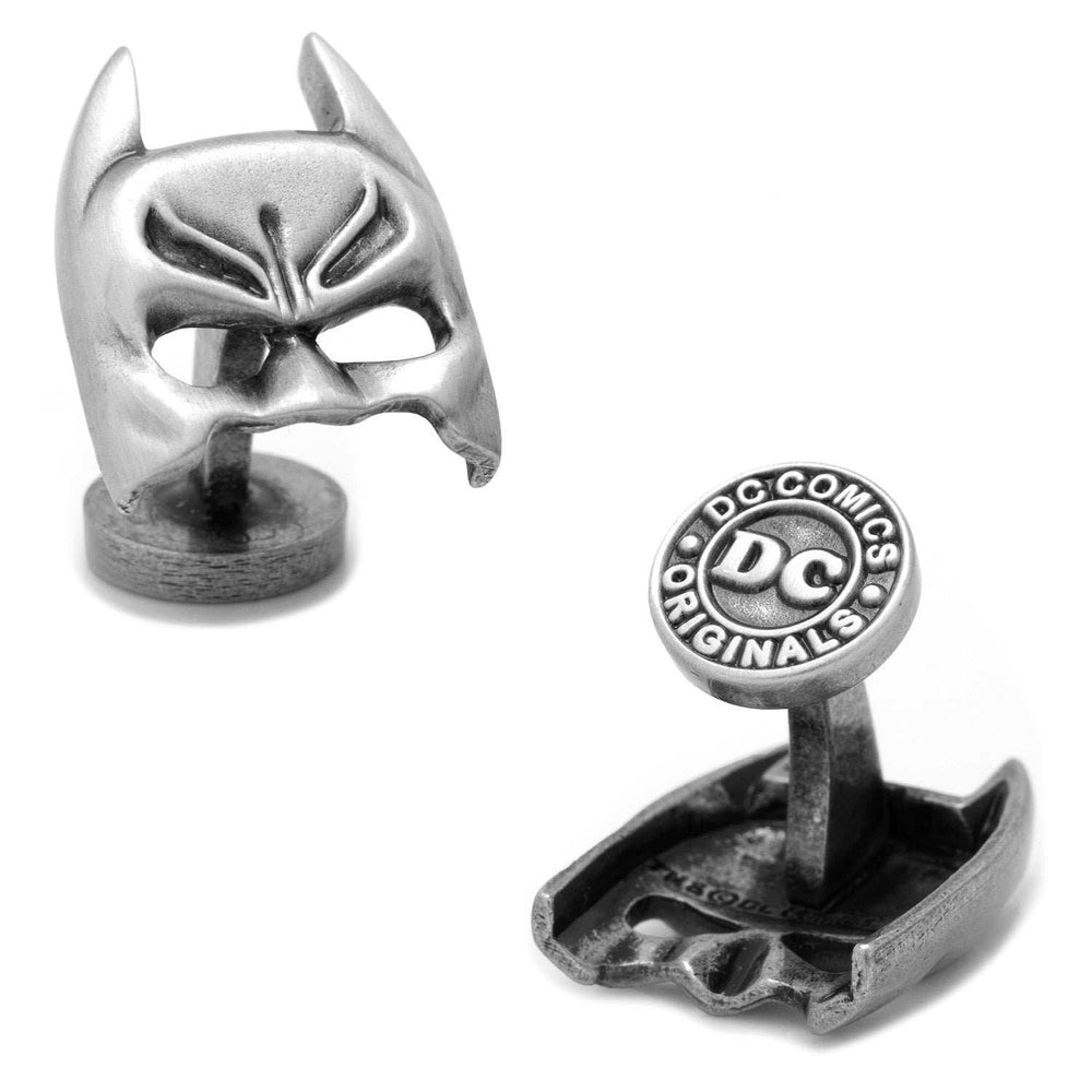 DC Batman Cowl Mask Silver Cufflinks - Cufflinks.com - Flyclothing LLC