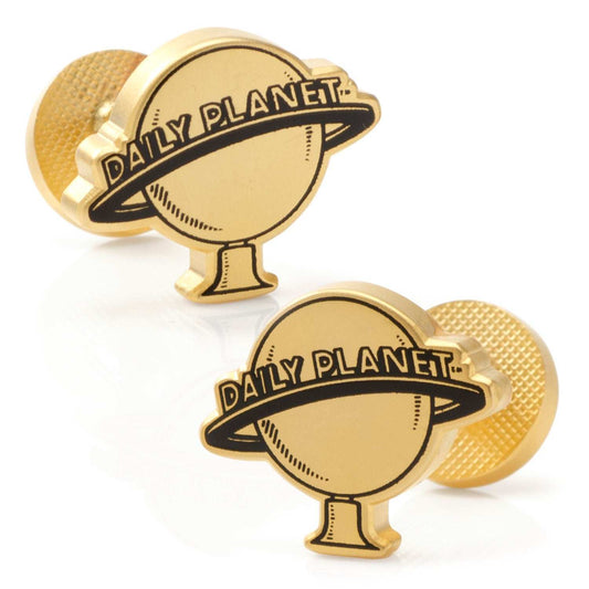 DC Superman Daily Planet Gold Cufflinks - Cufflinks.com - Flyclothing LLC