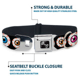 Dog Bone Seatbelt Buckle Collar - Eyeballs Black/Multi Color - Buckle-Down - Flyclothing LLC