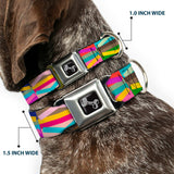 Dog Bone Seatbelt Buckle Collar - Geometric10 Multi Color - Buckle-Down - Flyclothing LLC