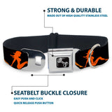 Dog Bone Seatbelt Buckle Collar - Mud Flap Girl Repeat Black/Orange Fade - Buckle-Down - Flyclothing LLC