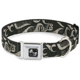 Dog Bone Seatbelt Buckle Collar - BD AUTHENTIC SEATBELT BELT SINCE 1993 Flames Olive/Tan - Buckle-Down - Flyclothing LLC