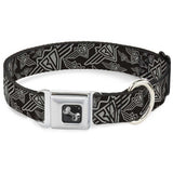 Dog Bone Seatbelt Buckle Collar - BD Logo Scattered Black/Gray - Buckle-Down - Flyclothing LLC