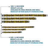 Dog Bone Seatbelt Buckle Collar - BD Logo Scattered Black/Yellow - Buckle-Down - Flyclothing LLC