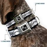 Dog Bone Seatbelt Buckle Collar - BD Monogram2 White/Black - Buckle-Down - Flyclothing LLC